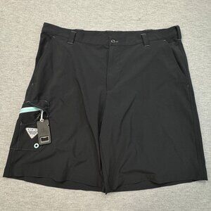 Columbia Mens Performance PFG Cargo Shorts Fishing Omni-Shield Black Size 42